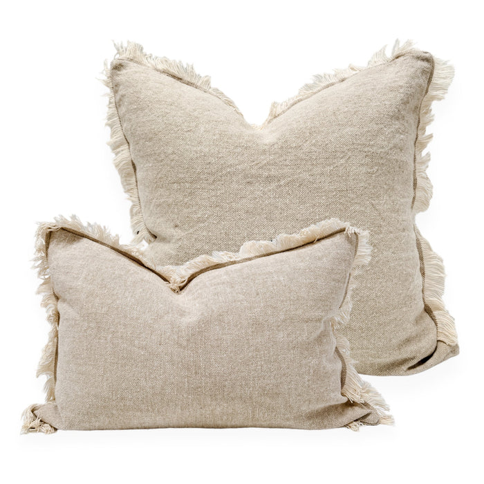 Riva French Linen Cushion - Oatmeal/Natural Cushions and Covers Wander & Wild 