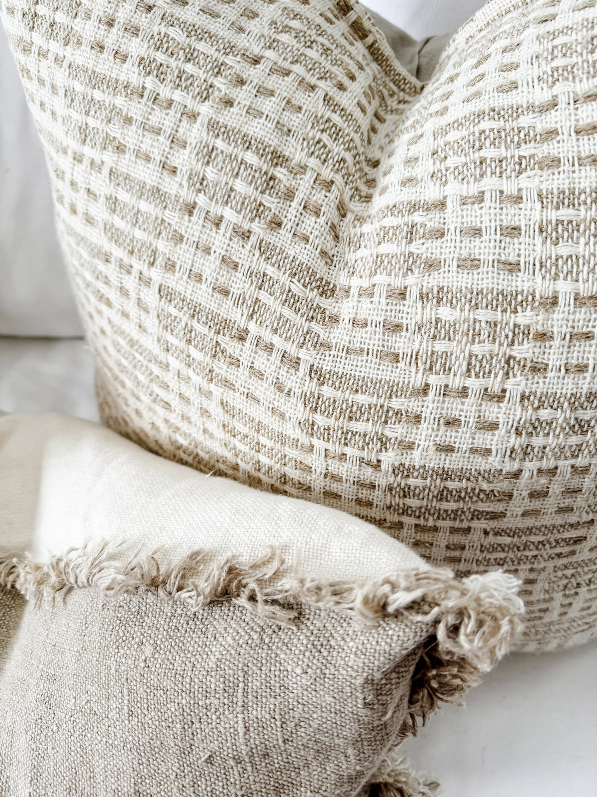 Kayla Weaved Linen Cushion Cushions and Covers Wander & Wild 