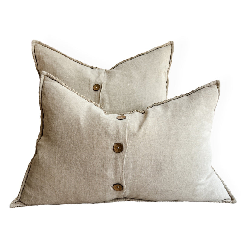 Dantè Rustic Hand-loomed Linen Cushion Wander & Wild 