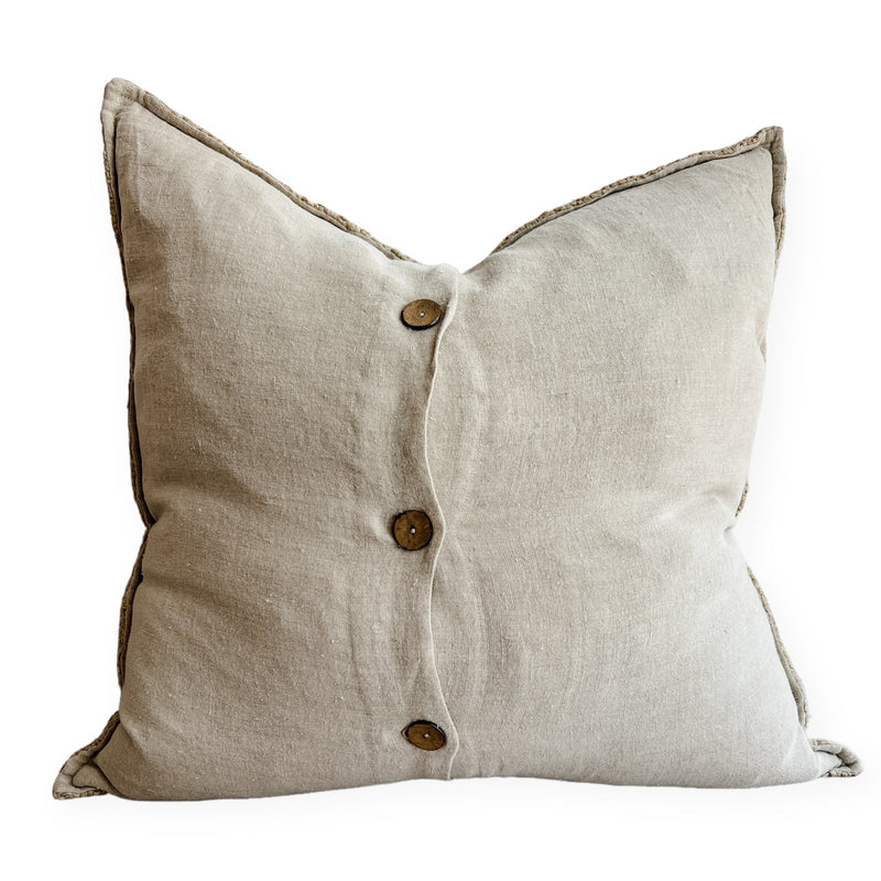 Kyoto Rustic Hand-loomed Linen Cushion Cushions and Covers Wander & Wild 