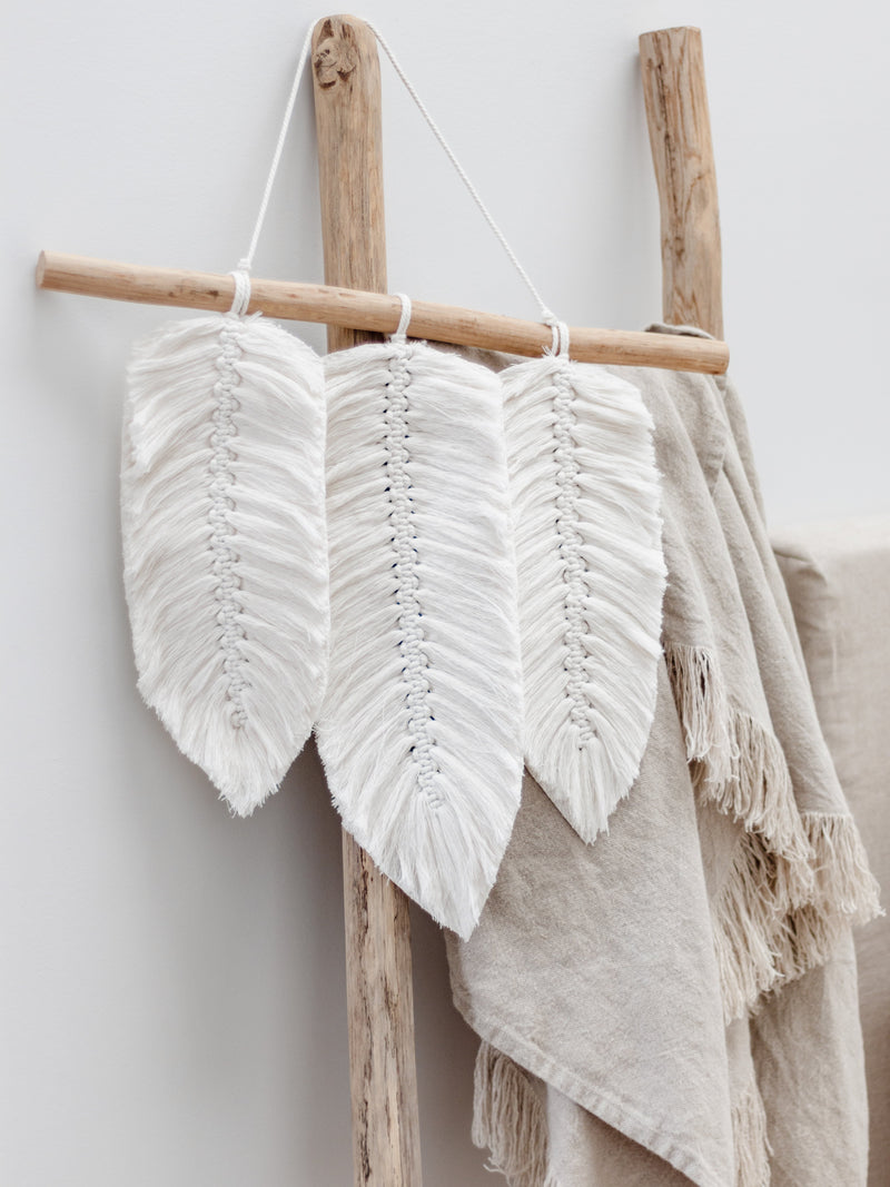 Mia Macrame Leaf Hanging Wall Hanging Wander & Wild 