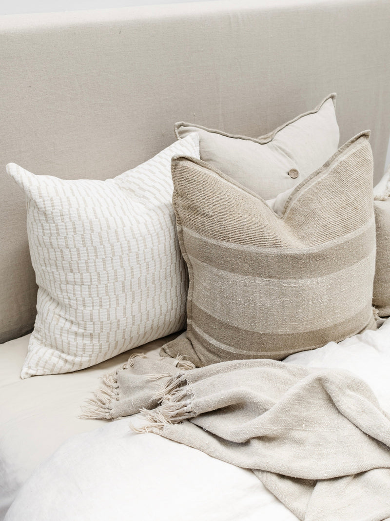 Kyoto Rustic Hand-loomed Linen Cushion Cushions and Covers Wander & Wild 