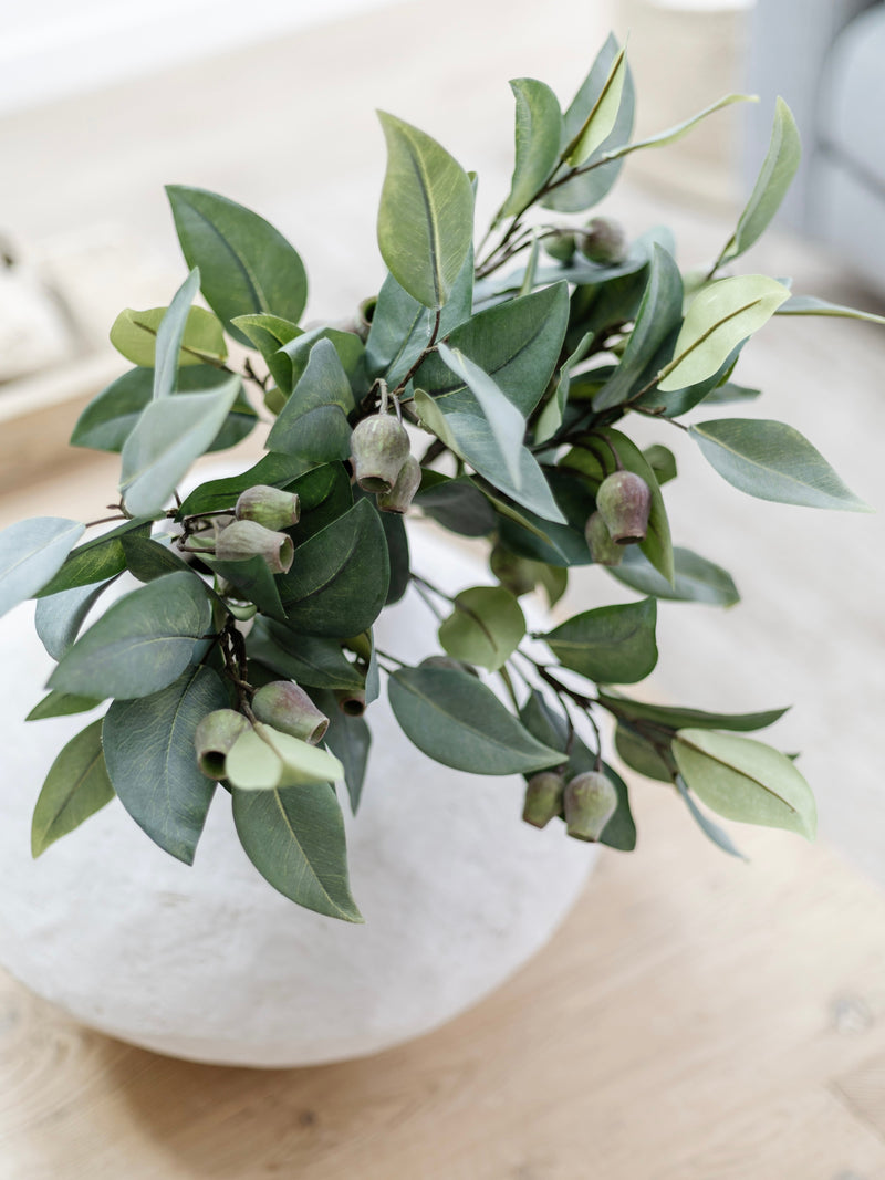 Eucalyptus Gum Nut Stem | 61cm Faux Plants & Foliage Wander & Wild 