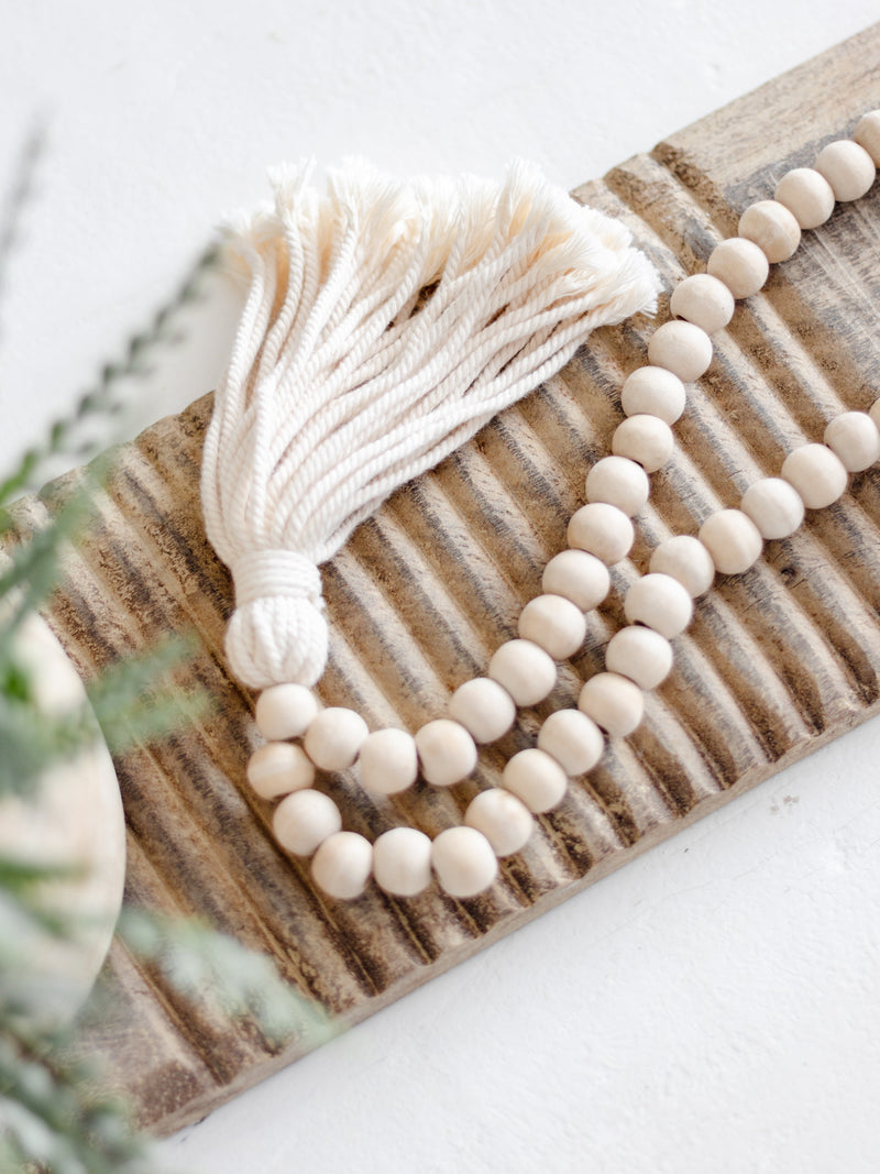 Davy Timber Bead Tassel -Natural Home Decor Wander & Wild 