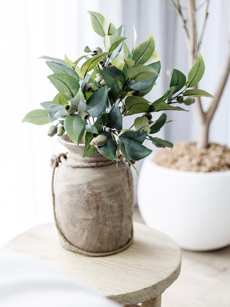 Eucalyptus Gum Nut Stem | 61cm Faux Plants & Foliage Wander & Wild 