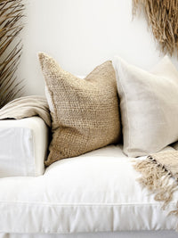 Dantè Rustic Hand-loomed Linen Cushion Wander & Wild 