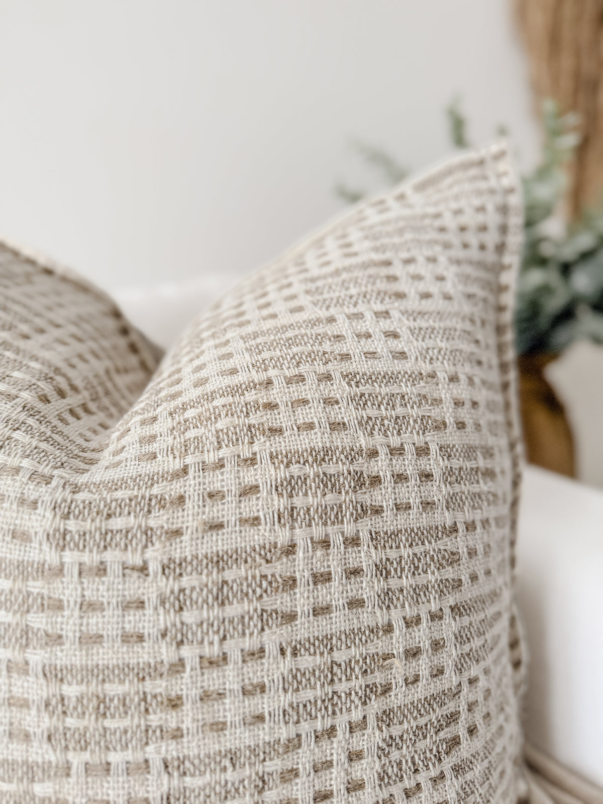 Kayla Weaved Linen Cushion Cushions and Covers Wander & Wild 