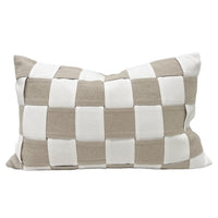 Lucia Weaved Linen Cushion -Natural/White Cushions and Covers Wander & Wild 