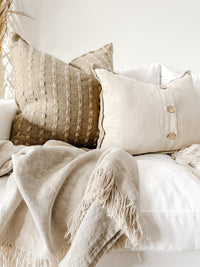 Diago Rustic Hand-loomed Linen Cushion Cushions and Covers Wander & Wild 