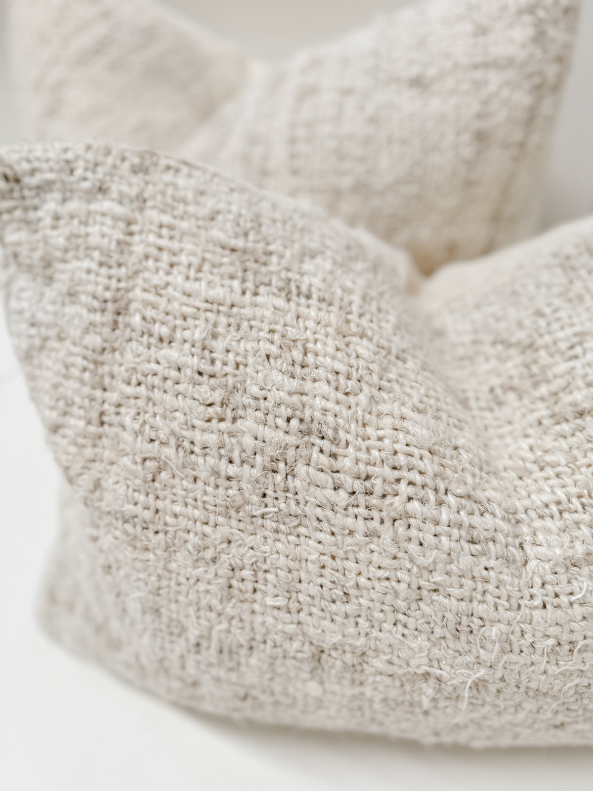 Wabi Recycled Linen Cushion -Ivory Cushions and Covers Wander & Wild 