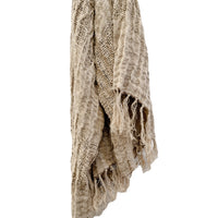 Clove Rustic Linen Throw -Natural Throwrugs Wander & Wild 