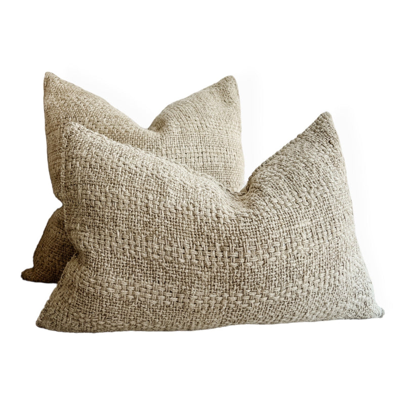 Dantè Rustic Hand-loomed Linen Cushion Wander & Wild 