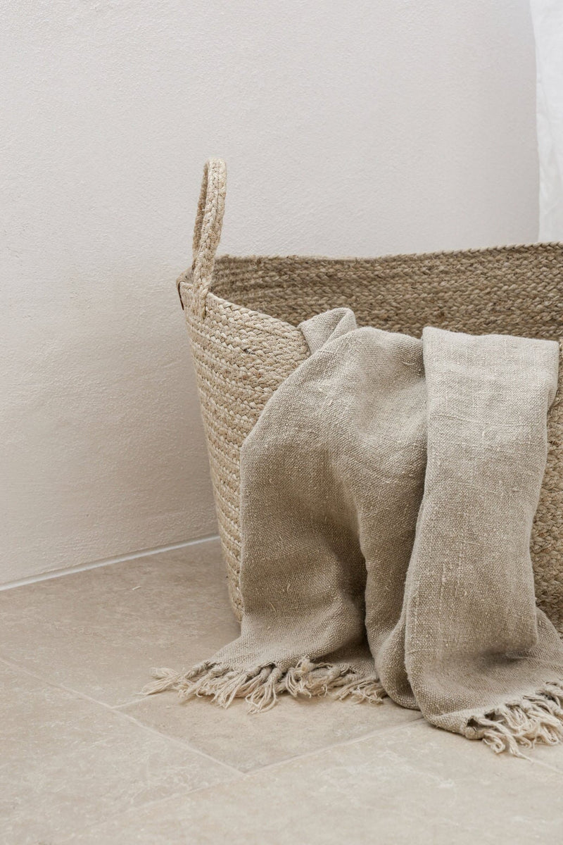 Briar Rustic Heavy Linen Throw - Natural Wander & Wild 