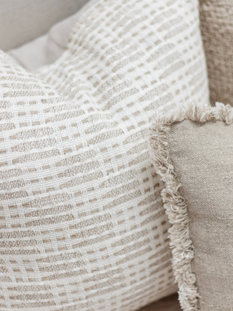 Kayla Weaved Linen Cushion Cushions and Covers Wander & Wild 