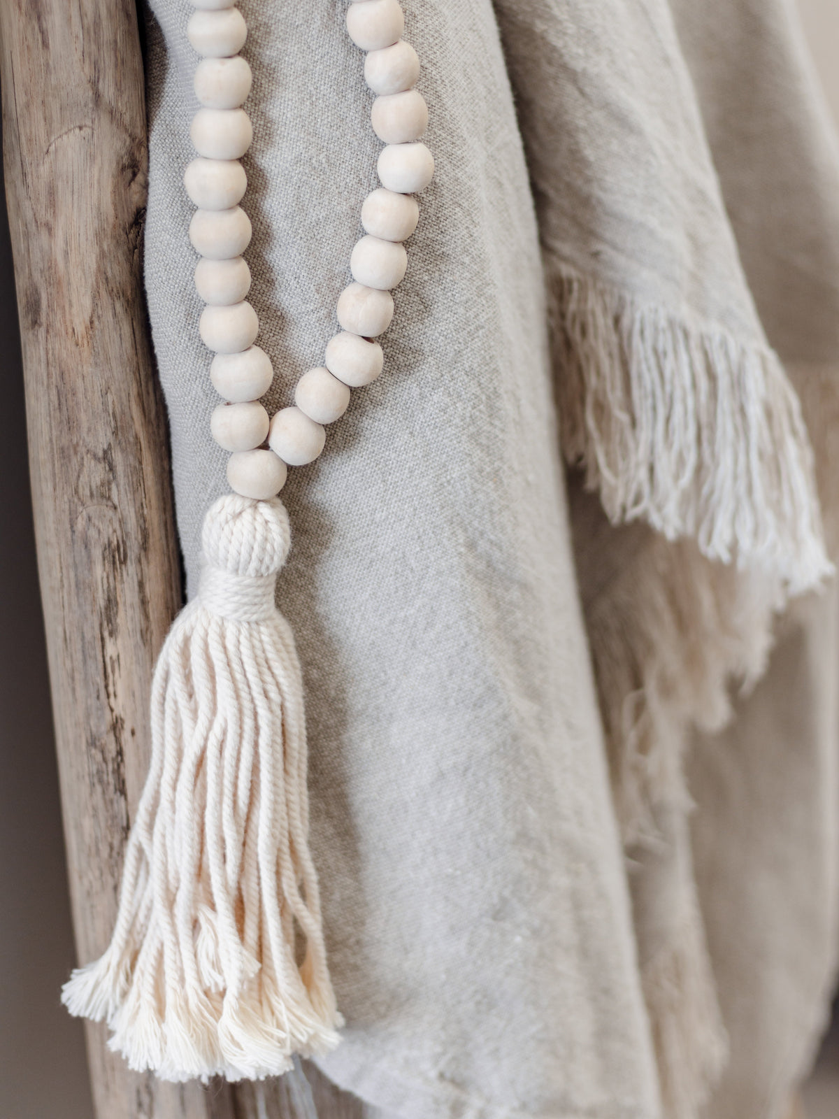 Davy Timber Bead Tassel -Natural Home Decor Wander & Wild 