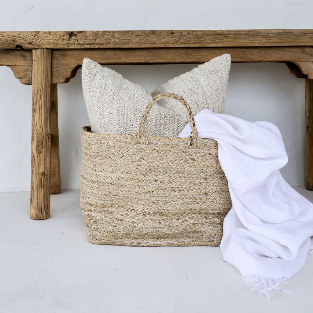 Square Jute Baskets | Natural Storage Baskets Wander & Wild 