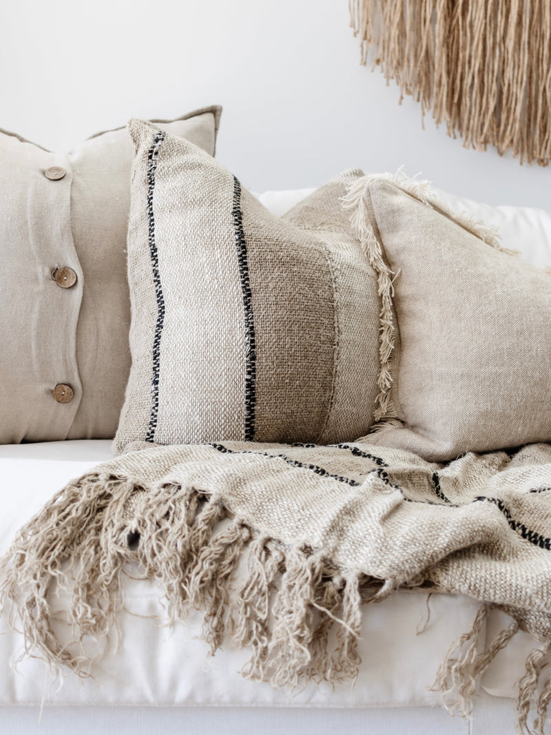 Retreat Linen Throw Throwrugs Wander & Wild 