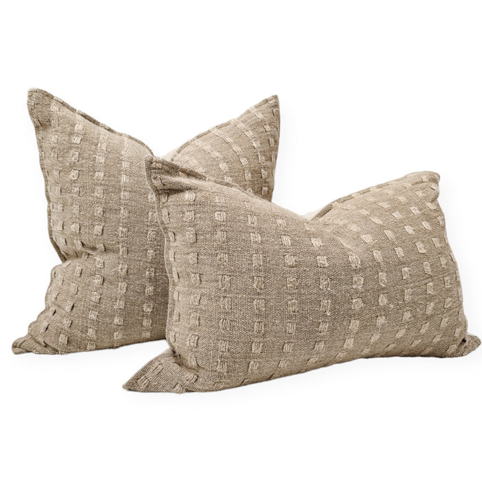 Diago Rustic Hand-loomed Linen Cushion Cushions and Covers Wander & Wild 