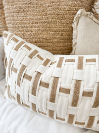 Malta Jute & Linen Weave Cushion Cushions and Covers Wander & Wild 