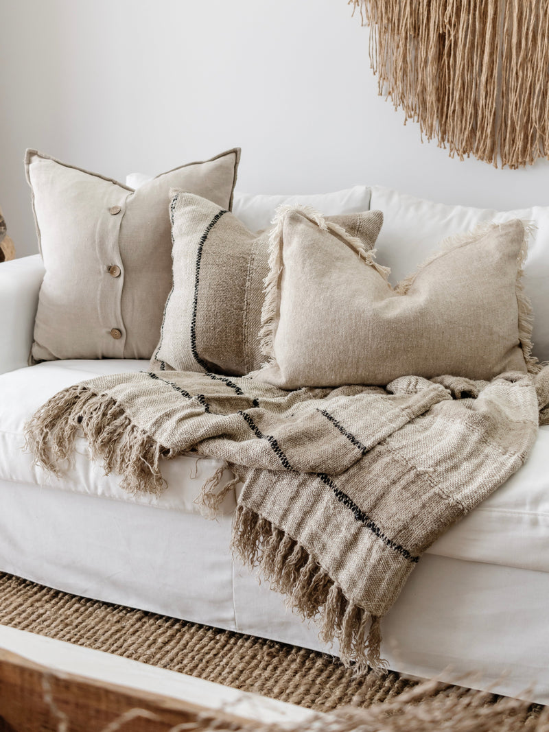 Retreat Linen Throw Throwrugs Wander & Wild 