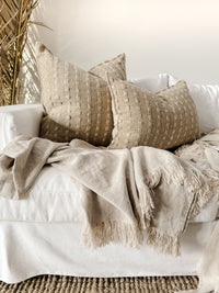 Diago Rustic Hand-loomed Linen Cushion Cushions and Covers Wander & Wild 