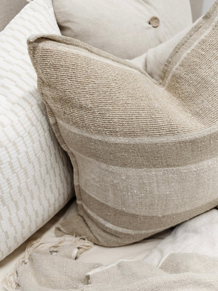 Kyoto Rustic Hand-loomed Linen Cushion Cushions and Covers Wander & Wild 