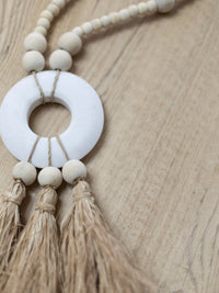 Ayu Marble Raffia Tassel Garland - Wander & Wild Home