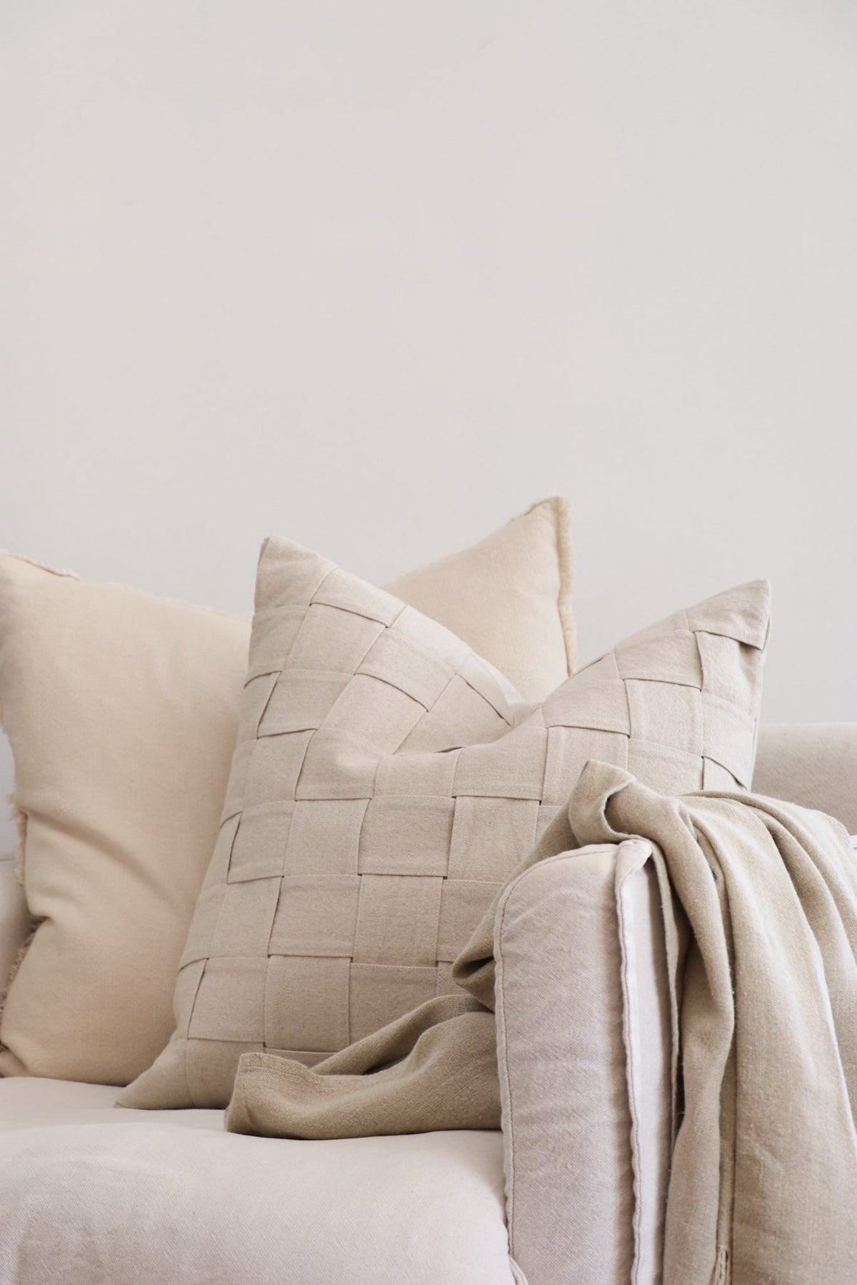 Earth Stonewashed Linen Blend Cushion - Oatmeal Wander & Wild 