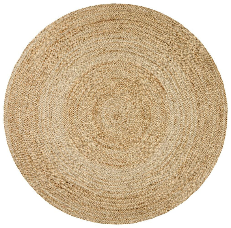 Atrium Polo Jute Rug- Round/Natural Wander & Wild 