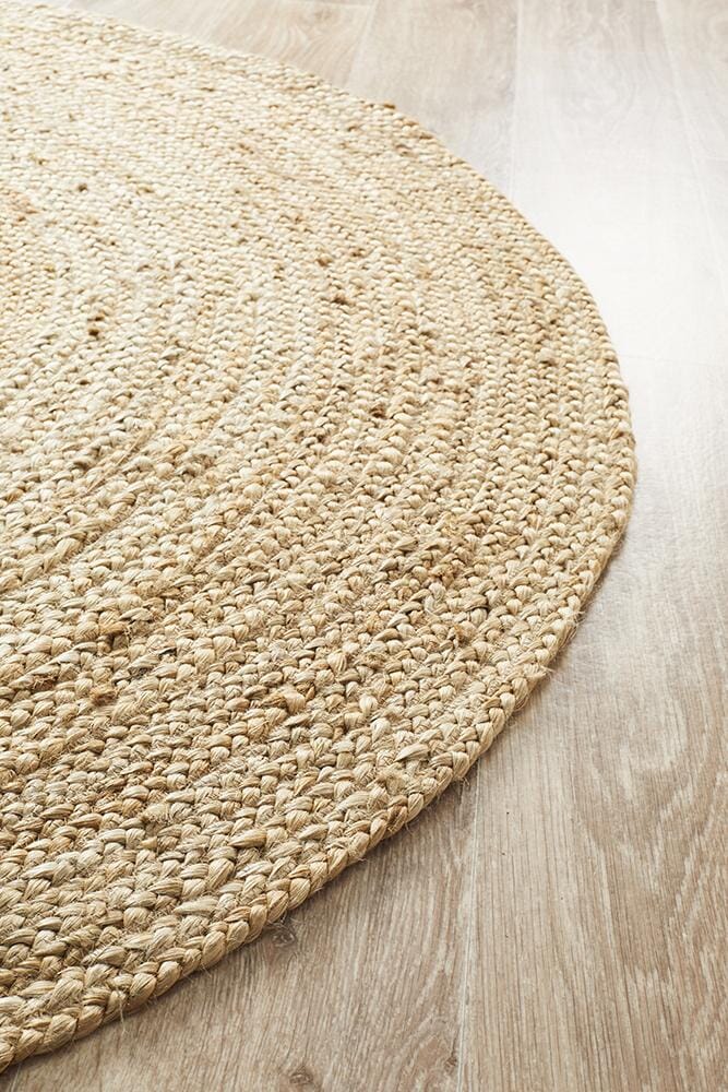 Atrium Polo Jute Rug- Round/Natural Wander & Wild 