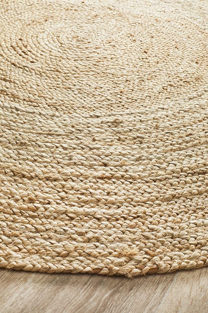 Atrium Polo Jute Rug- Round/Natural Wander & Wild 