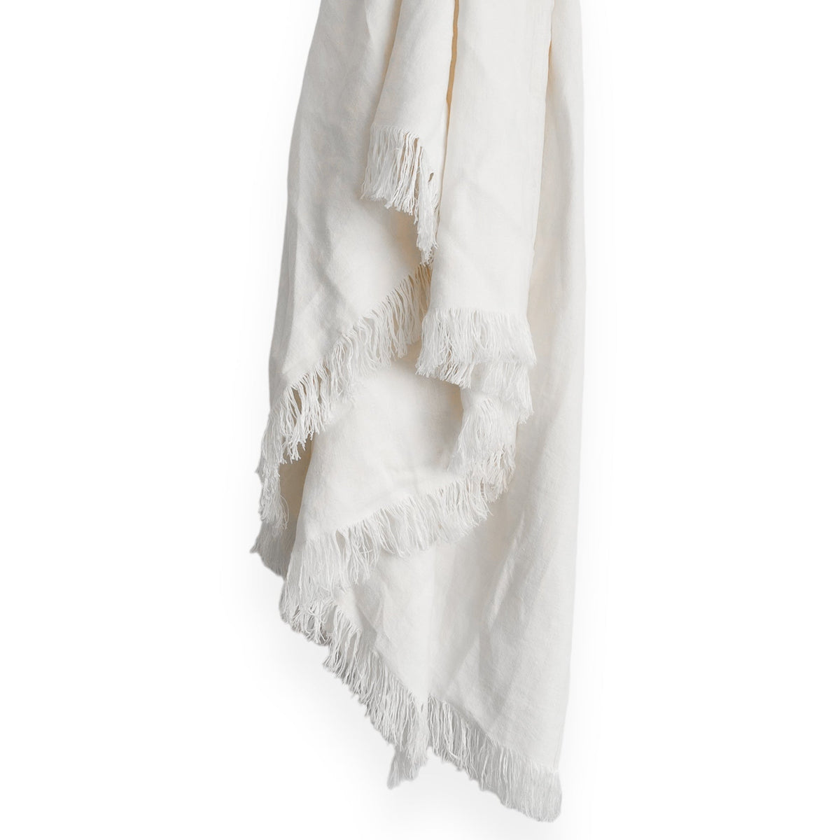 Aspire Stonewashed Linen Throw - White Wander & Wild 