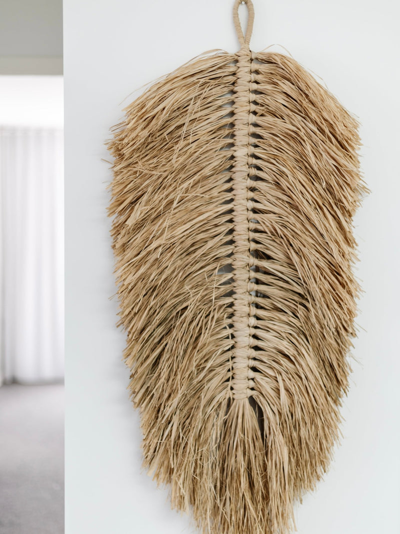 Laguna Raffia Leaf Hanging - Wander & Wild Home