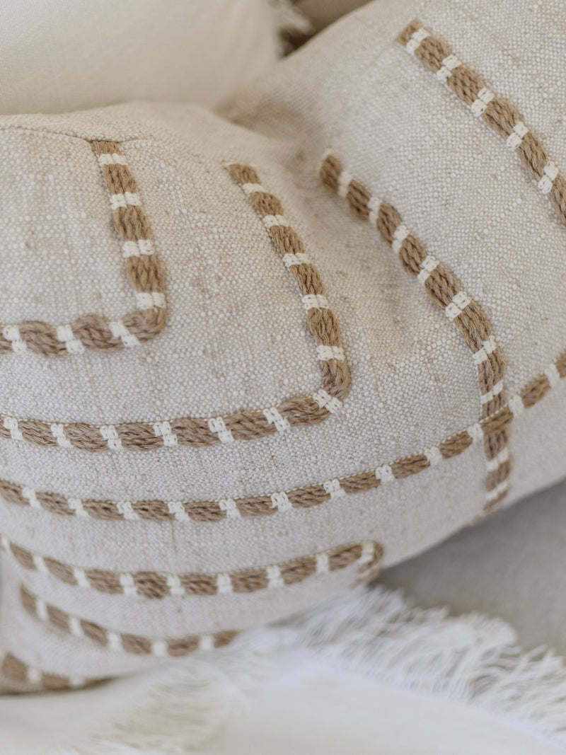 Mila Linen Jute Weave Cushion - Wander & Wild Home