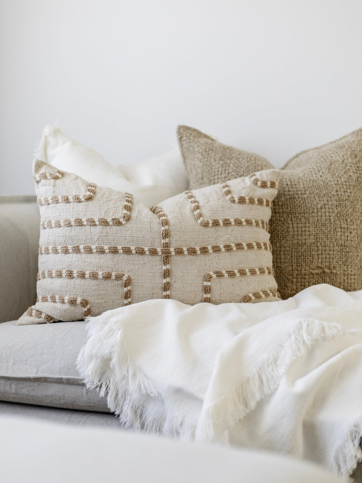 Mila Linen Jute Weave Cushion - Wander & Wild Home