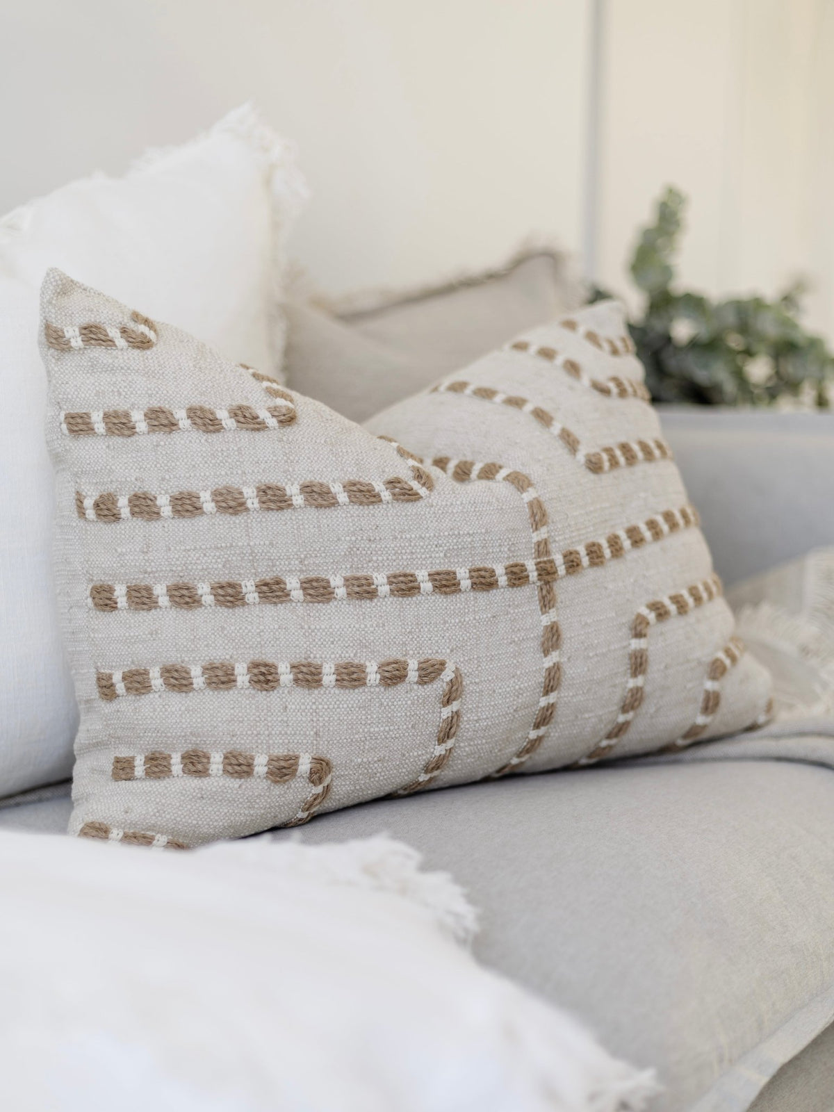 Mila Linen Jute Weave Cushion - Wander & Wild Home