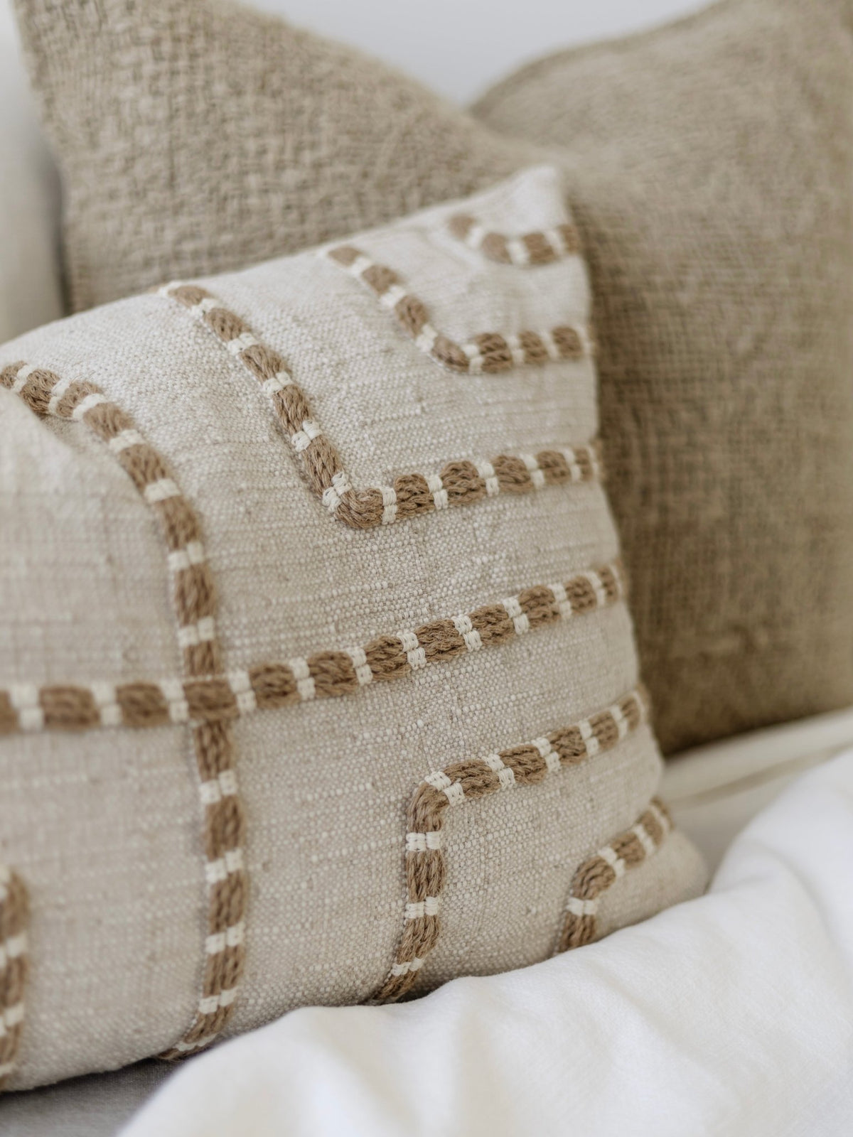 Mila Linen Jute Weave Cushion - Wander & Wild Home