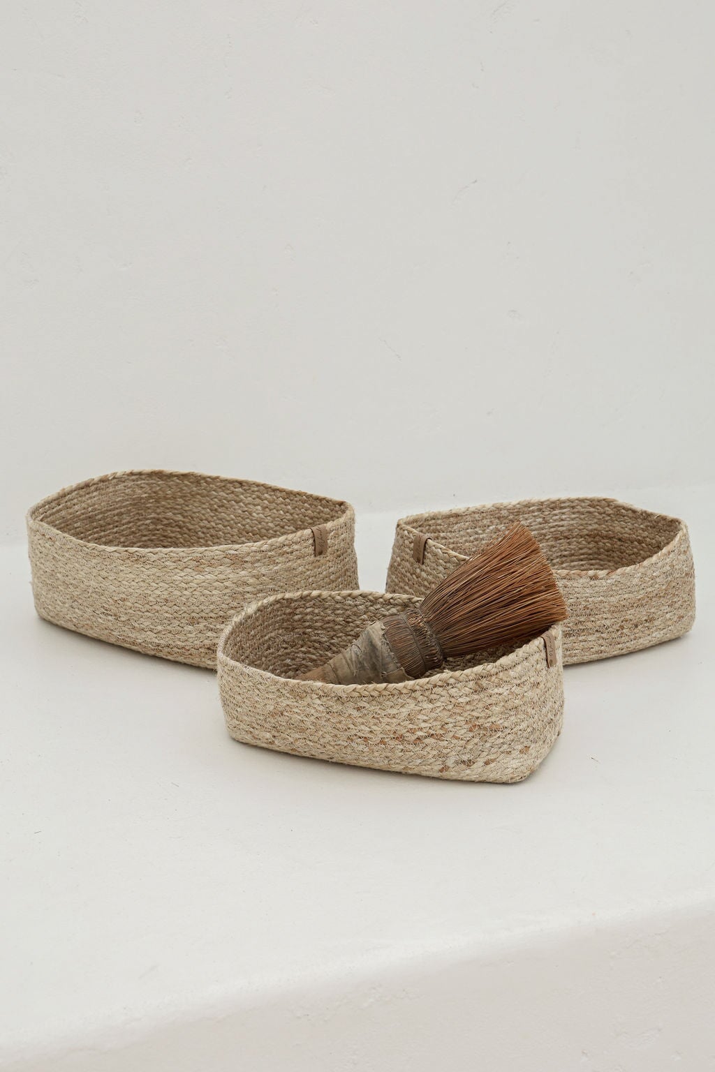 Nested Jute Basket Set | Rectangle - Wander & Wild Home