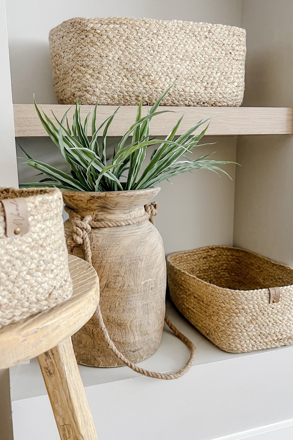 Nested Jute Basket Set | Rectangle - Wander & Wild Home