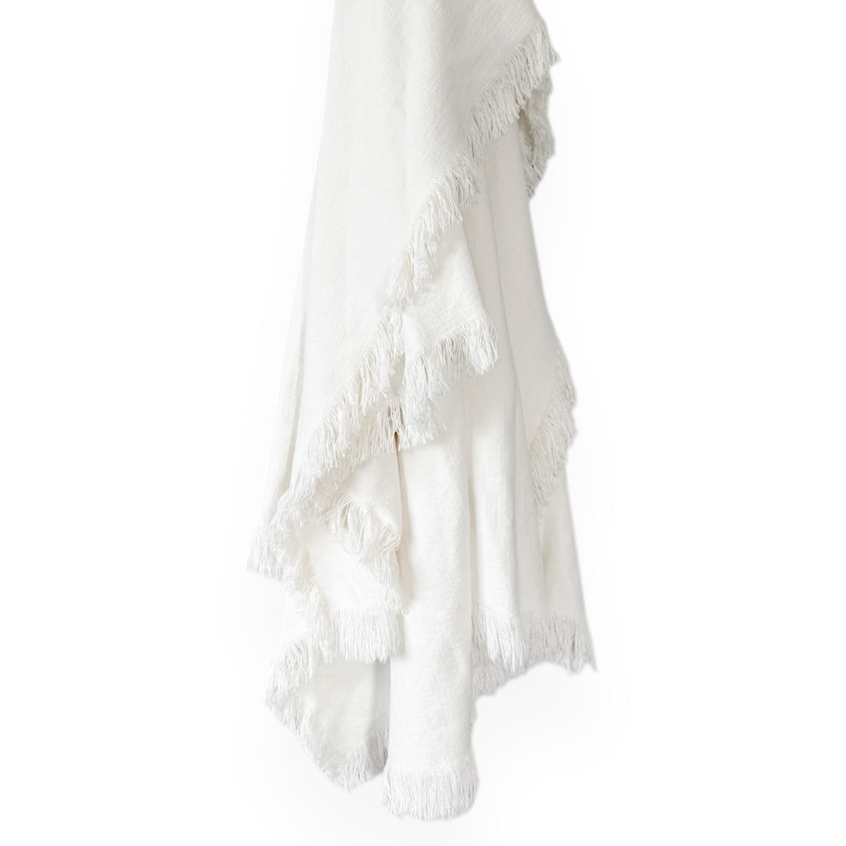 Petra Heavy Linen Throw - Soft White - Wander & Wild Home