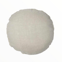 Lulu Linen Round Floor Cushion - Natural Wander & Wild 