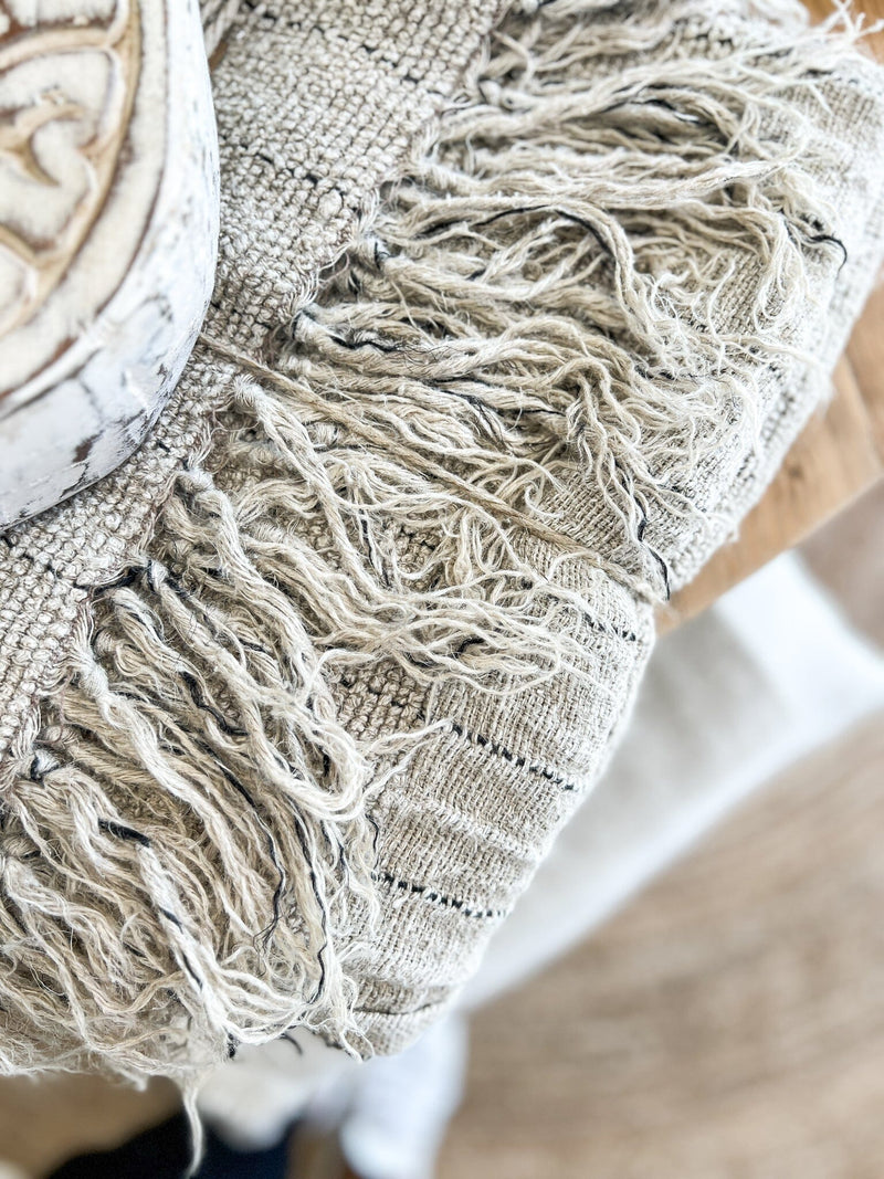 Mayla Linen/Cotton Throw - Natural Wander & Wild 