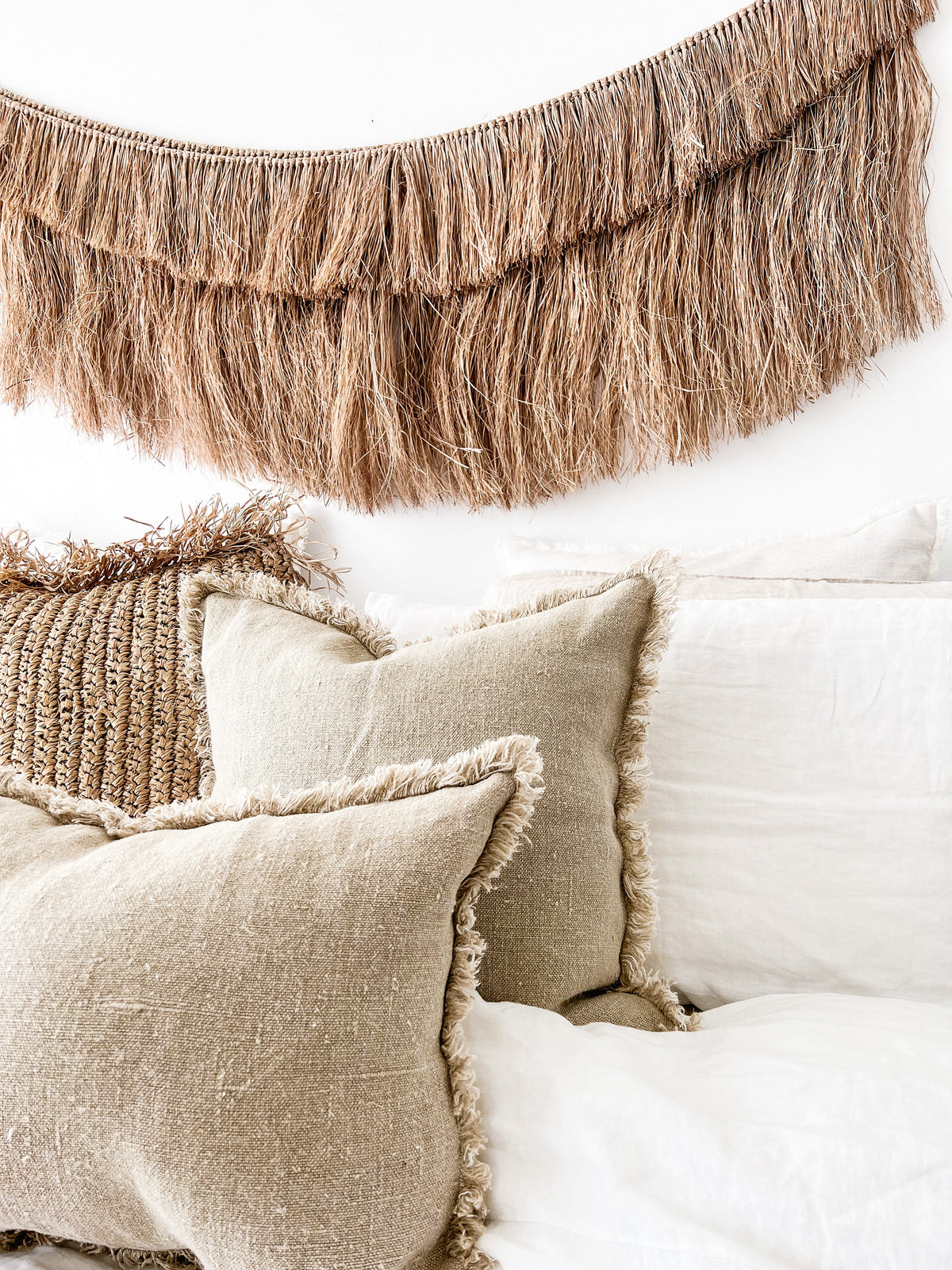 Luxurious, handloomed & versatile the Briar cushions are a must have staple for any interior. The reversible design is form meets function at its finest.  Made from 100% pure linen with raw, textured & rustic appeal, each cushion with the option for use as a natural or creamy white cushion