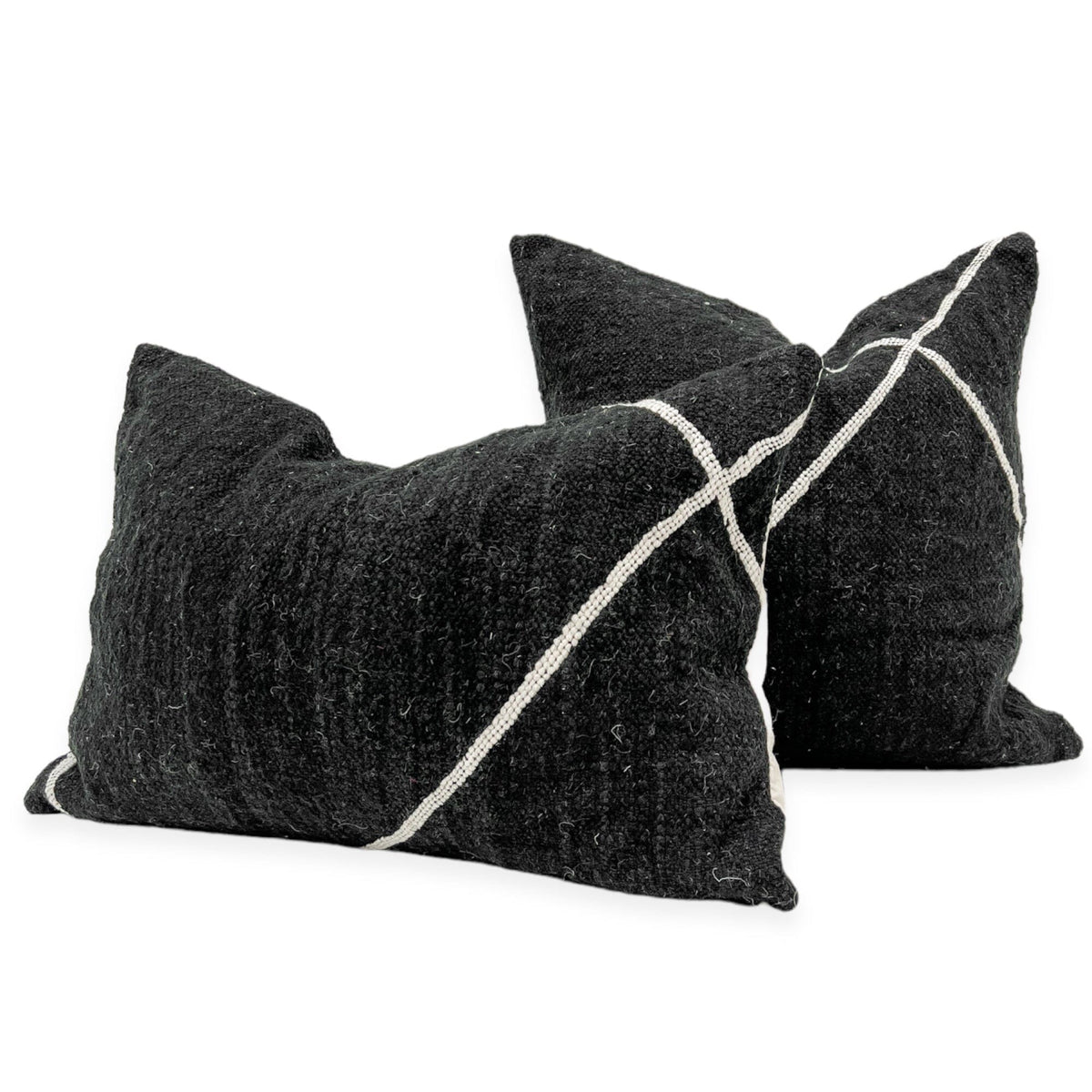 Beni Ourain Flatweave Cushion - Black Wander & Wild 