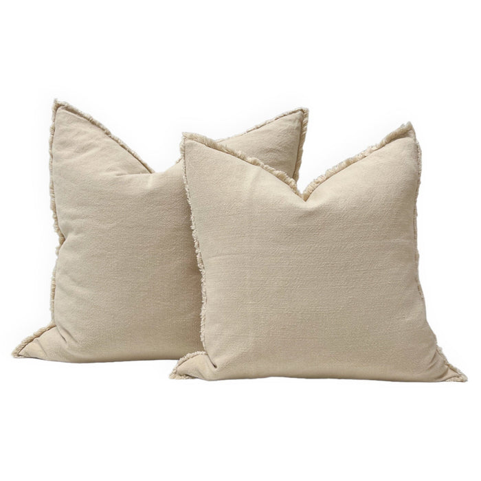 Earth Stonewashed Linen Blend Cushion - Oatmeal Wander & Wild 