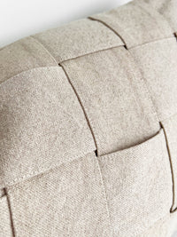 Lucia Weaved Linen Lumbar Cushion Wander & Wild 