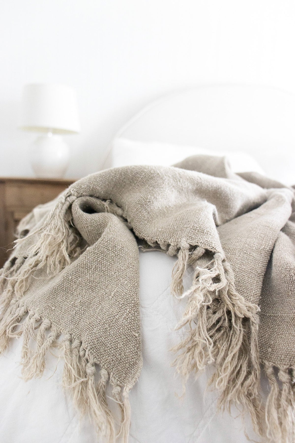 Briar Rustic Heavy Linen Throw - Natural Wander & Wild 