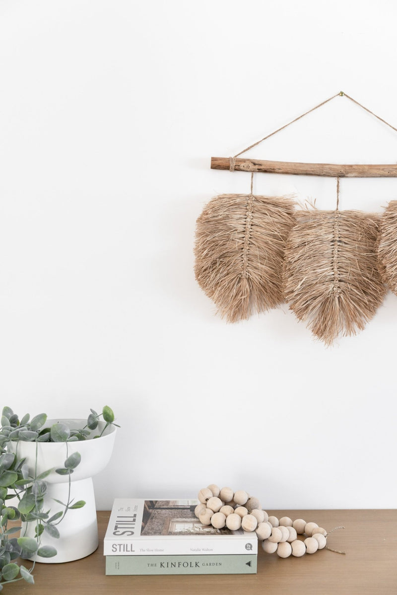 Laos Raffia Leaf Hanging - Wander & Wild Home