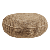 Ohana Raffia Pouffe/Floor Cushion Cover - Round - Wander & Wild Home